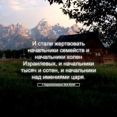 Picture 05 - 1 Паралипоменон 29:6 RUSV - И стали жертвовать - Bible Verse Picture