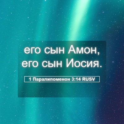 Picture 05 - 1 Паралипоменон 3:14 RUSV - его сын Амон, его сын - Bible Verse Picture