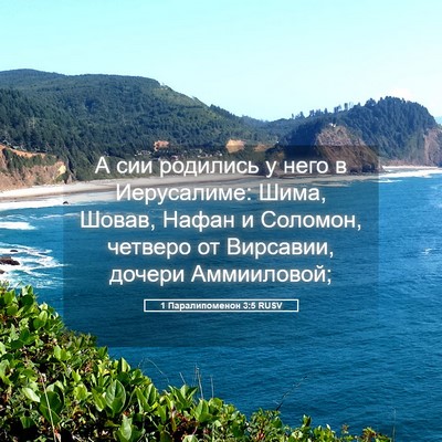 Picture 05 - 1 Паралипоменон 3:5 RUSV - А сии родились у него в - Bible Verse Picture