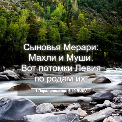 Picture 05 - 1 Паралипоменон 6:19 RUSV - Сыновья Мерари: Махли и - Bible Verse Picture