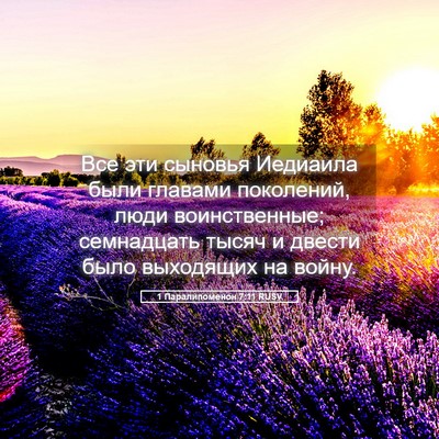 Picture 05 - 1 Паралипоменон 7:11 RUSV - Все эти сыновья Иедиаила - Bible Verse Picture