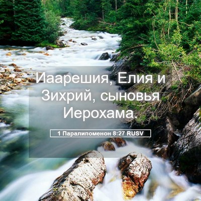 Picture 05 - 1 Паралипоменон 8:27 RUSV - Иаарешия, Елия и Зихрий, - Bible Verse Picture