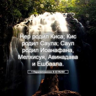 Picture 05 - 1 Паралипоменон 8:33 RUSV - Нер родил Киса; Кис родил - Bible Verse Picture