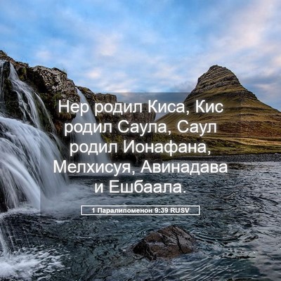 Picture 05 - 1 Паралипоменон 9:39 RUSV - Нер родил Киса, Кис родил - Bible Verse Picture