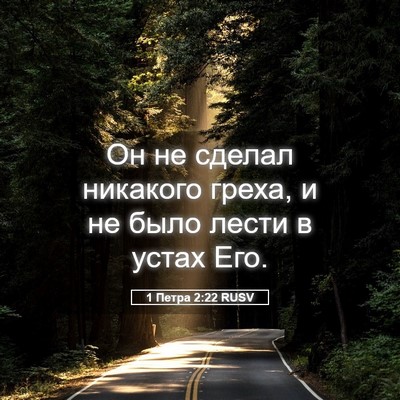 Picture 05 - 1 Петра 2:22 RUSV - Он не сделал никакого - Bible Verse Picture