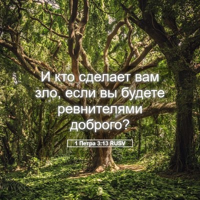 Picture 05 - 1 Петра 3:13 RUSV - И кто сделает вам зло, если - Bible Verse Picture