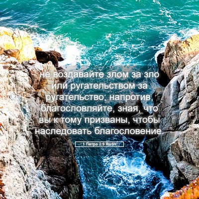 Picture 05 - 1 Петра 3:9 RUSV - не воздавайте злом за зло - Bible Verse Picture