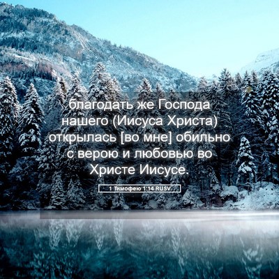 Picture 05 - 1 Тимофею 1:14 RUSV - благодать же Господа - Bible Verse Picture