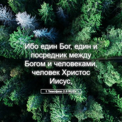 Picture 05 - 1 Тимофею 2:5 RUSV - Ибо един Бог, един и - Bible Verse Picture