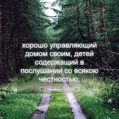 Picture 05 - 1 Тимофею 3:4 RUSV - хорошо управляющий домом - Bible Verse Picture