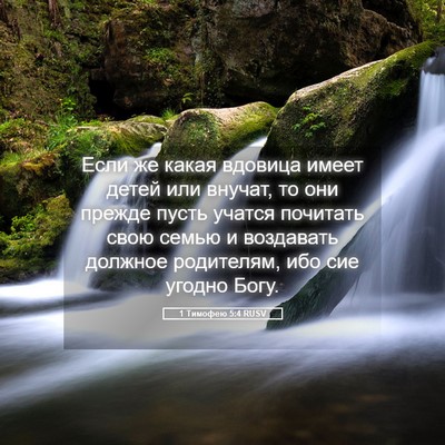 Picture 05 - 1 Тимофею 5:4 RUSV - Если же какая вдовица - Bible Verse Picture