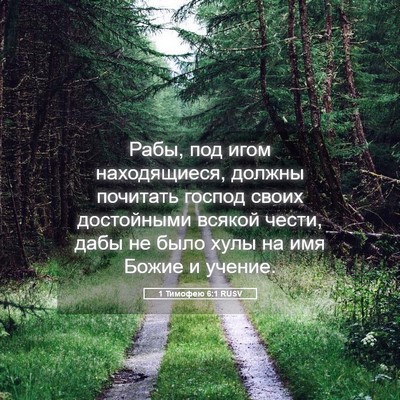 Picture 05 - 1 Тимофею 6:1 RUSV - Рабы, под игом находящиеся, - Bible Verse Picture