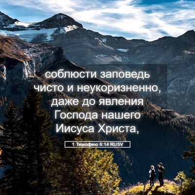 Picture 05 - 1 Тимофею 6:14 RUSV - соблюсти заповедь чисто и - Bible Verse Picture