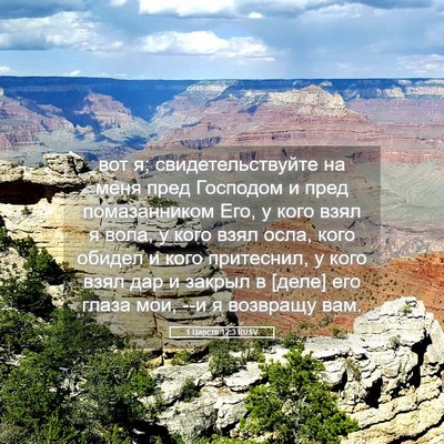 Picture 05 - 1 Царств 12:3 RUSV - вот я; свидетельствуйте на - Bible Verse Picture