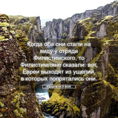 Picture 05 - 1 Царств 14:11 RUSV - Когда оба они стали на виду - Bible Verse Picture