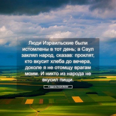 Picture 05 - 1 Царств 14:24 RUSV - Люди Израильские были - Bible Verse Picture