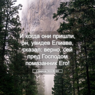 Picture 05 - 1 Царств 16:6 RUSV - И когда они пришли, он, - Bible Verse Picture