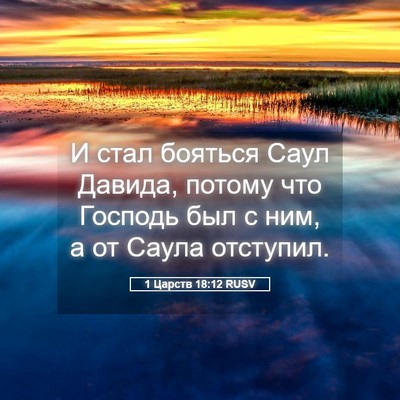 Picture 05 - 1 Царств 18:12 RUSV - И стал бояться Саул Давида, - Bible Verse Picture