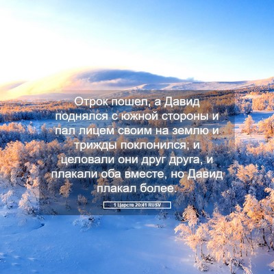Picture 05 - 1 Царств 20:41 RUSV - Отрок пошел, а Давид - Bible Verse Picture