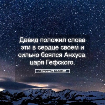 Picture 05 - 1 Царств 21:12 RUSV - Давид положил слова эти в - Bible Verse Picture