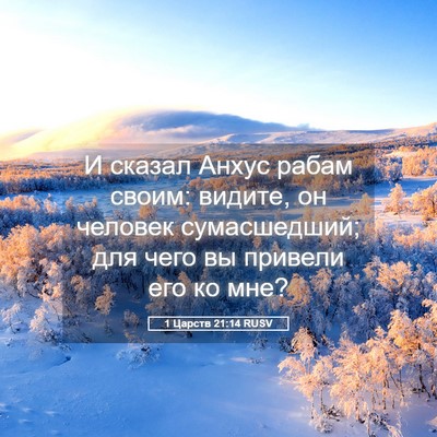 Picture 05 - 1 Царств 21:14 RUSV - И сказал Анхус рабам своим: - Bible Verse Picture