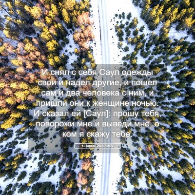 Picture 05 - 1 Царств 28:8 RUSV - И снял с себя Саул одежды - Bible Verse Picture