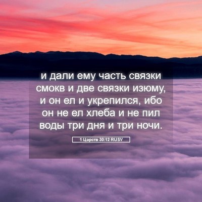 Picture 05 - 1 Царств 30:12 RUSV - и дали ему часть связки - Bible Verse Picture