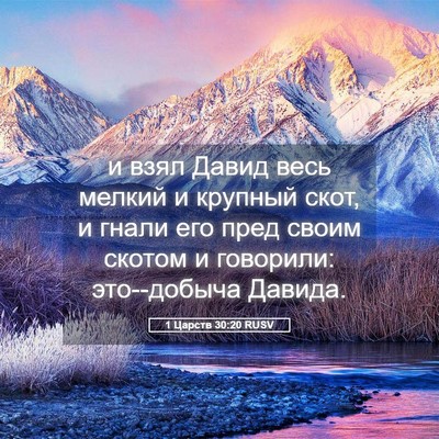 Picture 05 - 1 Царств 30:20 RUSV - и взял Давид весь мелкий и - Bible Verse Picture