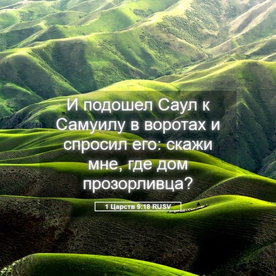 Picture 05 - 1 Царств 9:18 RUSV - И подошел Саул к Самуилу в - Bible Verse Picture