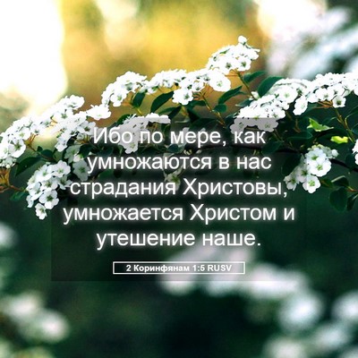 Picture 05 - 2 Коринфянам 1:5 RUSV - Ибо по мере, как умножаются - Bible Verse Picture