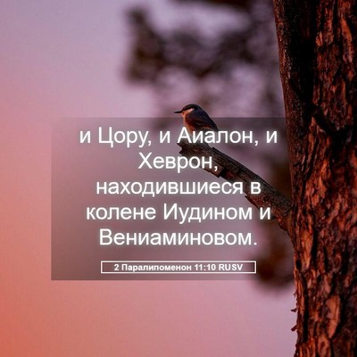 Picture 05 - 2 Паралипоменон 11:10 RUSV - и Цору, и Аиалон, и Хеврон, - Bible Verse Picture