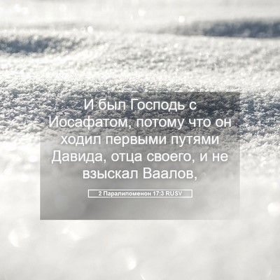 Picture 05 - 2 Паралипоменон 17:3 RUSV - И был Господь с Иосафатом, - Bible Verse Picture
