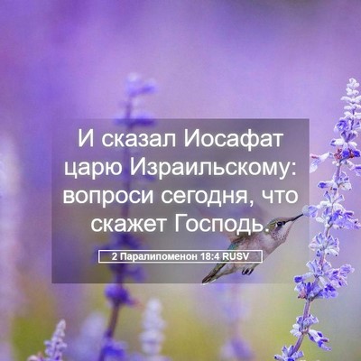 Picture 05 - 2 Паралипоменон 18:4 RUSV - И сказал Иосафат царю - Bible Verse Picture