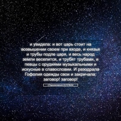 Picture 05 - 2 Паралипоменон 23:13 RUSV - и увидела: и вот царь стоит - Bible Verse Picture