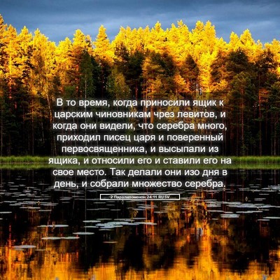 Picture 05 - 2 Паралипоменон 24:11 RUSV - В то время, когда приносили - Bible Verse Picture