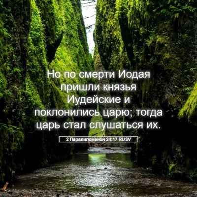 Picture 05 - 2 Паралипоменон 24:17 RUSV - Но по смерти Иодая пришли - Bible Verse Picture