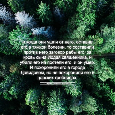 Picture 05 - 2 Паралипоменон 24:25 RUSV - и когда они ушли от него, - Bible Verse Picture