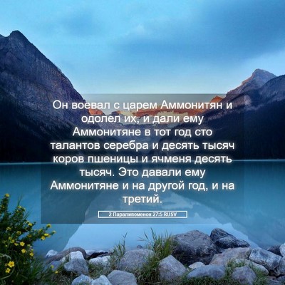 Picture 05 - 2 Паралипоменон 27:5 RUSV - Он воевал с царем - Bible Verse Picture