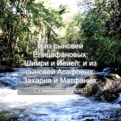 Picture 05 - 2 Паралипоменон 29:13 RUSV - и из сыновей Елицафановых: - Bible Verse Picture
