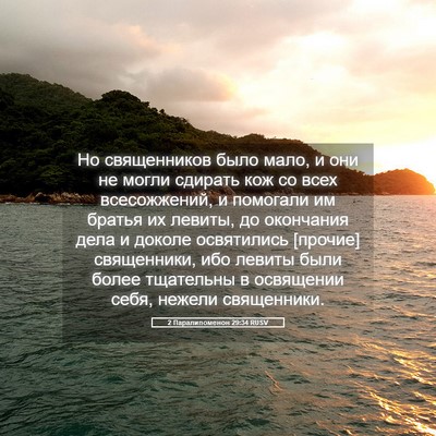 Picture 05 - 2 Паралипоменон 29:34 RUSV - Но священников было мало, и - Bible Verse Picture