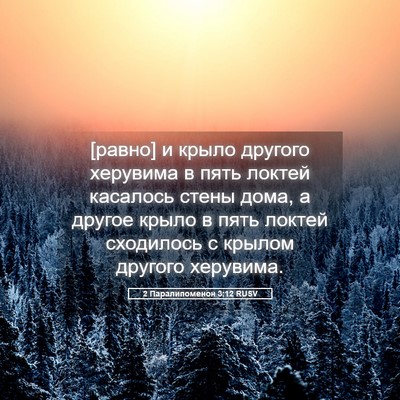 Picture 05 - 2 Паралипоменон 3:12 RUSV - [равно] и крыло другого - Bible Verse Picture