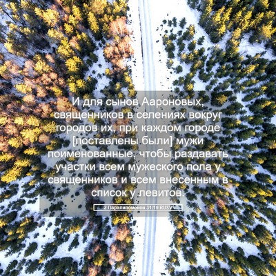 Picture 05 - 2 Паралипоменон 31:19 RUSV - И для сынов Аароновых, - Bible Verse Picture