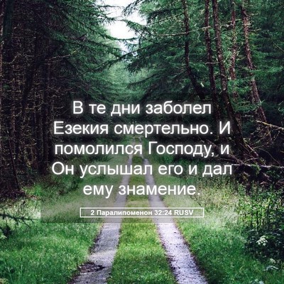 Picture 05 - 2 Паралипоменон 32:24 RUSV - В те дни заболел Езекия - Bible Verse Picture