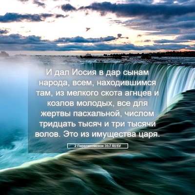 Picture 05 - 2 Паралипоменон 35:7 RUSV - И дал Иосия в дар сынам - Bible Verse Picture