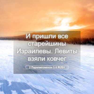 Picture 05 - 2 Паралипоменон 5:4 RUSV - И пришли все старейшины - Bible Verse Picture