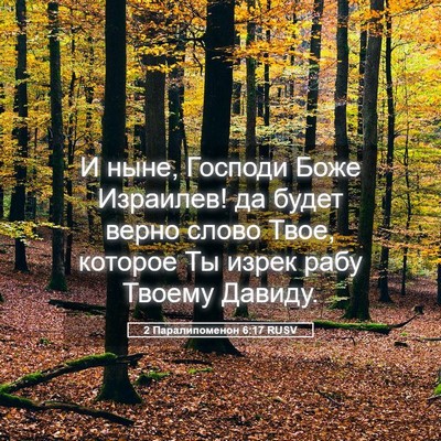 Picture 05 - 2 Паралипоменон 6:17 RUSV - И ныне, Господи Боже - Bible Verse Picture