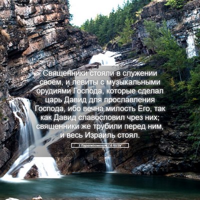 Picture 05 - 2 Паралипоменон 7:6 RUSV - Священники стояли в - Bible Verse Picture