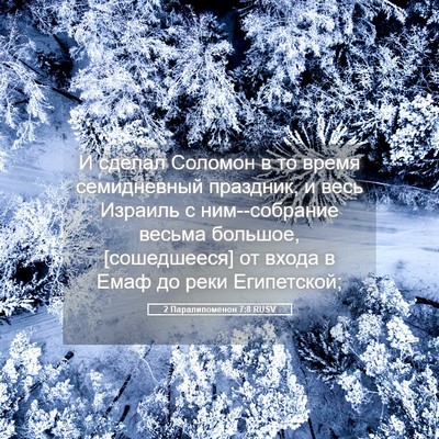 Picture 05 - 2 Паралипоменон 7:8 RUSV - И сделал Соломон в то время - Bible Verse Picture