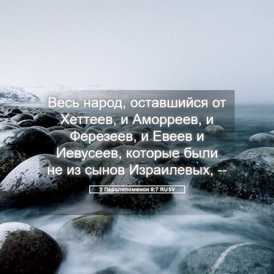 Picture 05 - 2 Паралипоменон 8:7 RUSV - Весь народ, оставшийся от - Bible Verse Picture