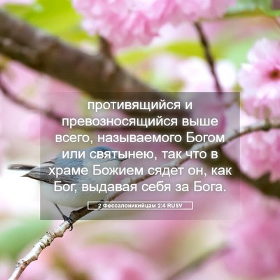 Picture 05 - 2 Фессалоникийцам 2:4 RUSV - противящийся и - Bible Verse Picture